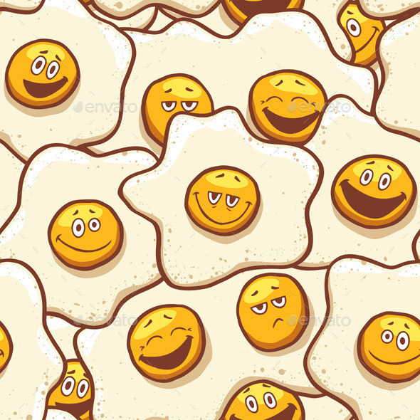 Fried eggs background seamless preview