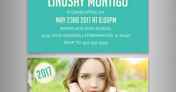 Box graduation invitation dots preview