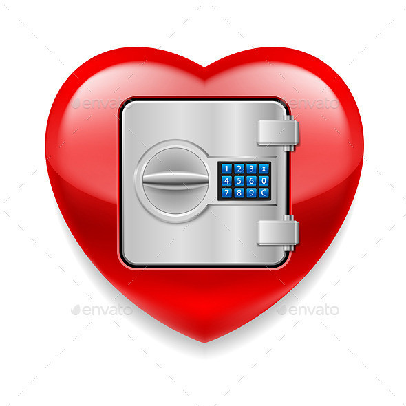 Heart glass safe 08 590