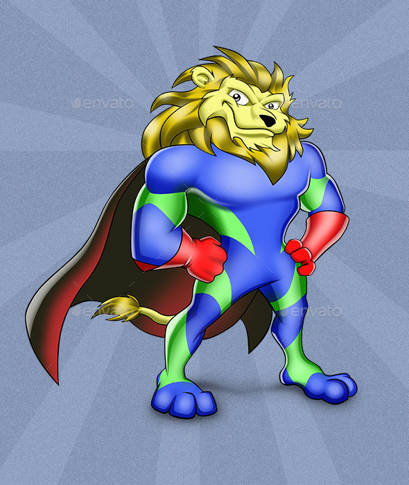 Superhero lion