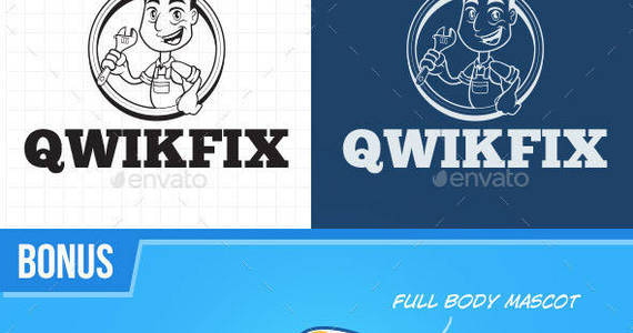 Box repairman logo template preview