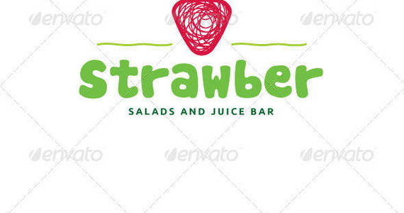 Box strawber logo template