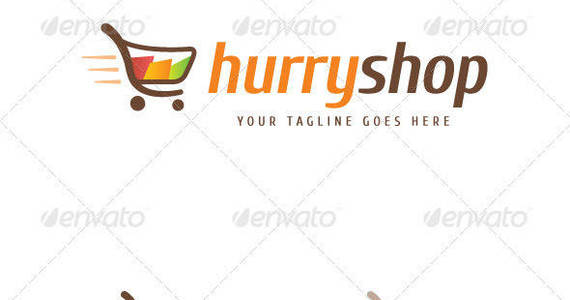 Box hurryshop logo template