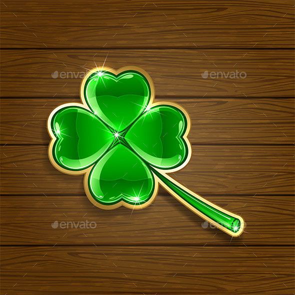 Clover 20on 20wooden 20background 201