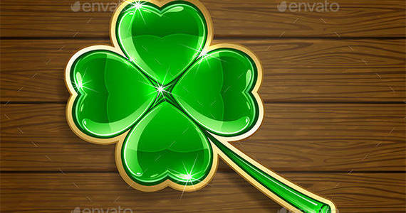 Box clover 20on 20wooden 20background 201