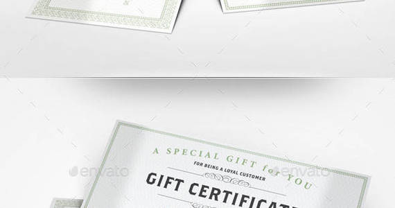 Box gift certificate mockup