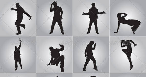 Box 07 hip hop dancer silhouettes preview