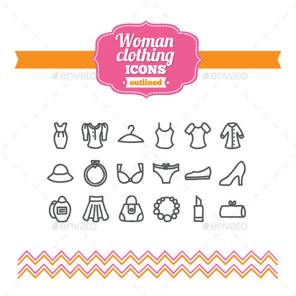 Preview woman clothing icons