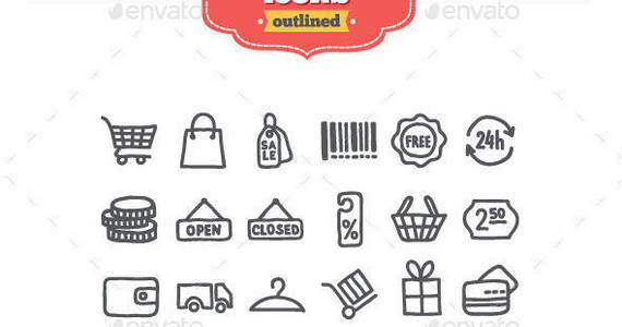 Box preview shopping icons