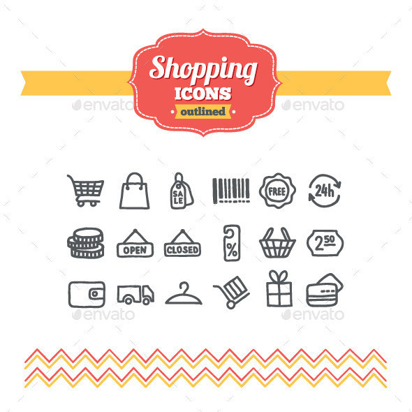 Preview shopping icons