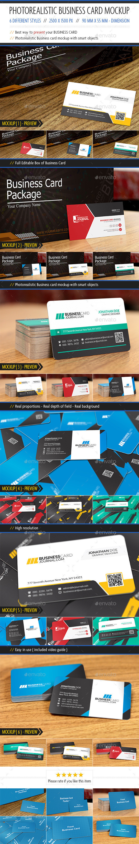 Photorealistic business card mockup artabaz