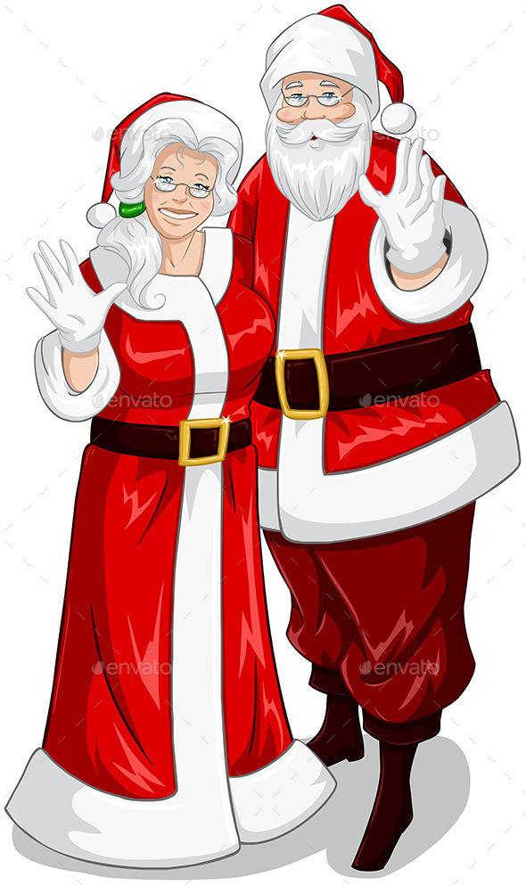 Santa 20and 20mrs 20claus 20waving 20hands 20for 20christmasp