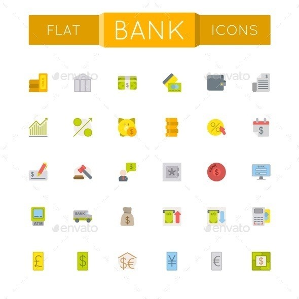 Vector 20flat 20bank 20icons