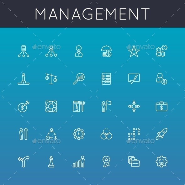 Vector 20management 20line 20icons