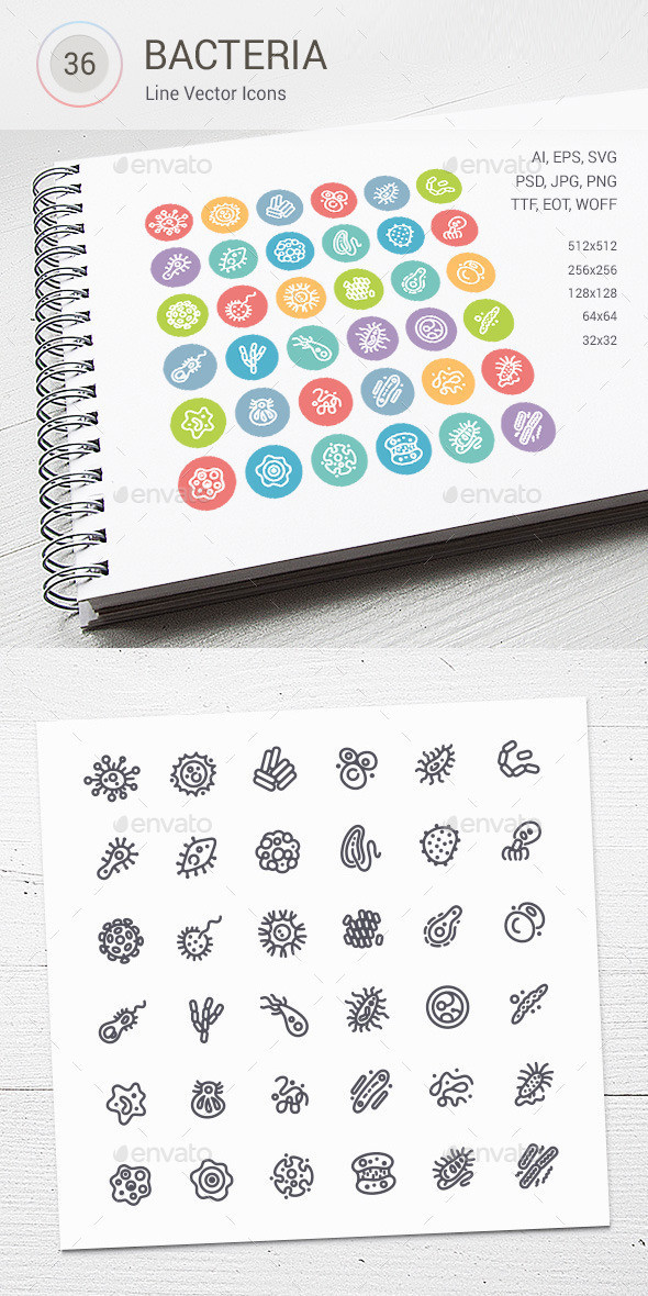 Germs icons pack 590 0