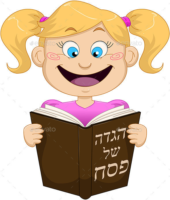 Girl 20reading 20from 20haggadah 20for 20passoverp
