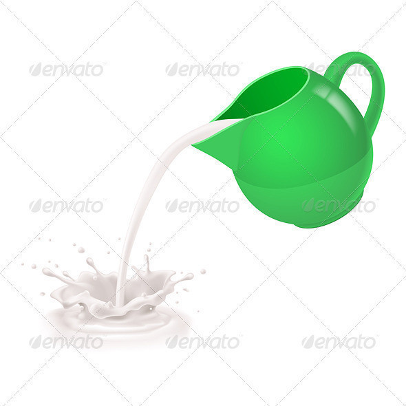 Milk jug pours milk 04 590