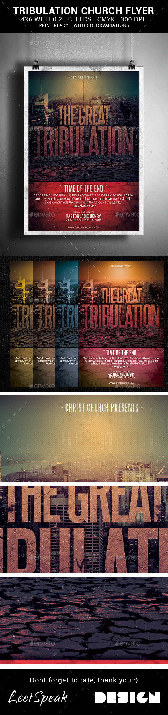 Tribulation church flyer preview