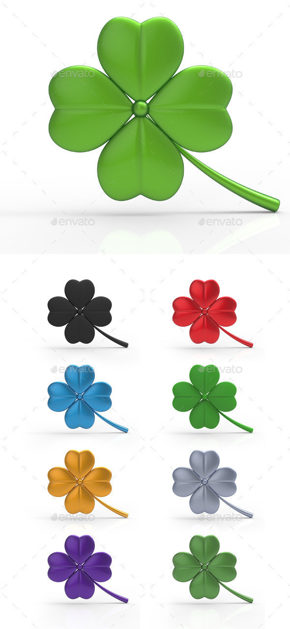 St patrick s day clover 3d preview