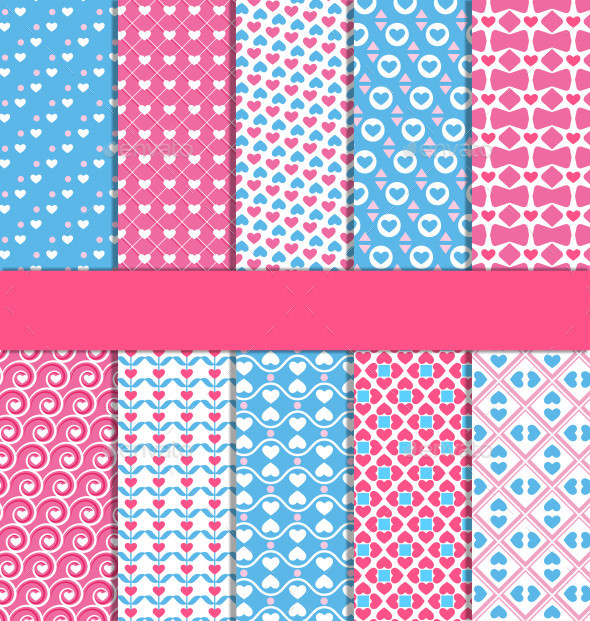 Backgrounds seamless 016 ten love patterns am ipr