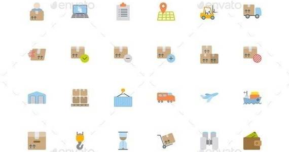 Box vector 20flat 20shipping 20icons