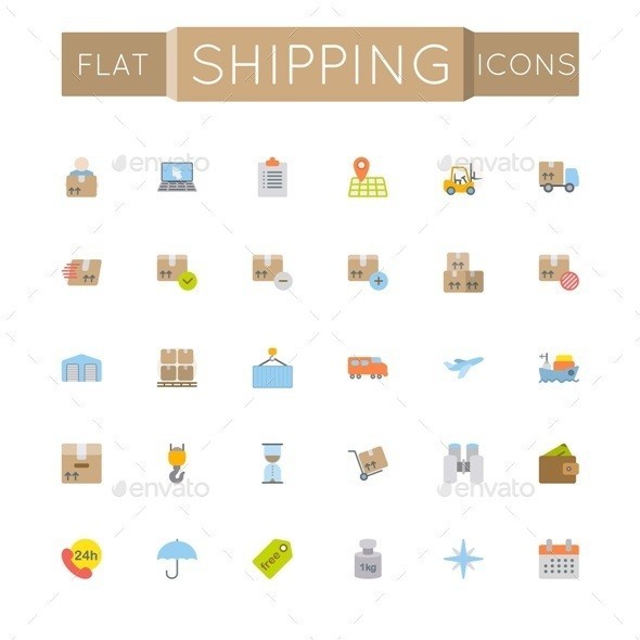 Vector 20flat 20shipping 20icons