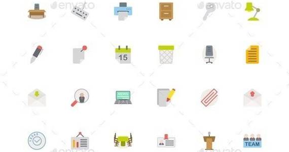 Box vector 20flat 20office 20icons