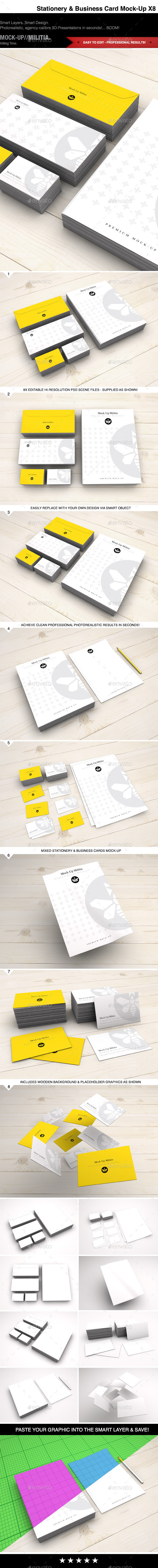 Branding stationery business card mock up prvw