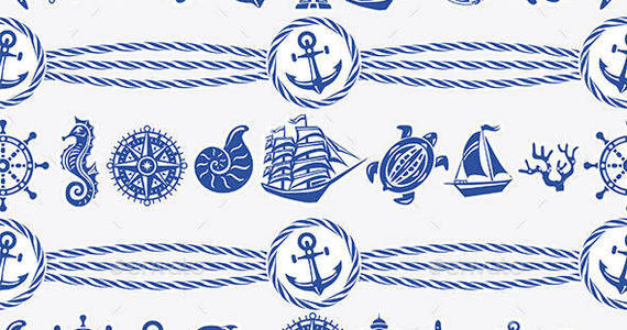 Box borders 20with 20nautical 20and 20sea 20symbols preview