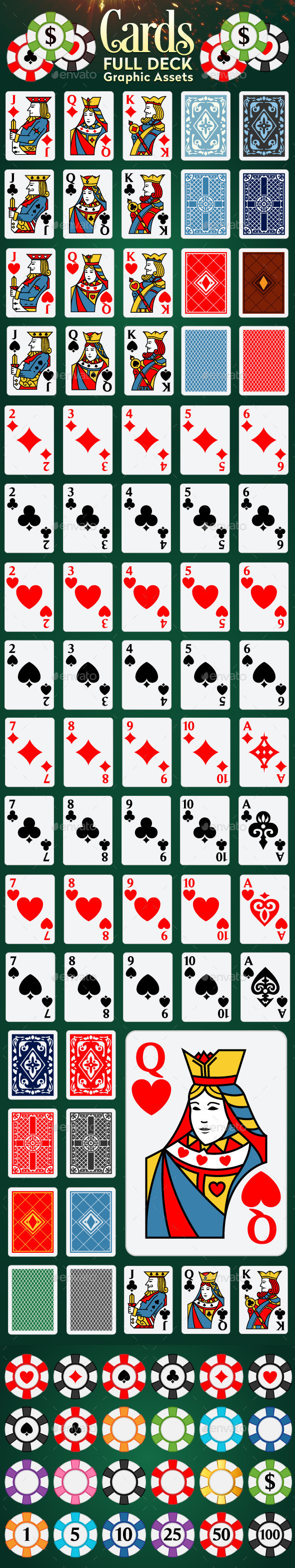 Full deck of playing cards preview
