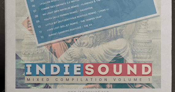 Box indiesound cd cover template preview