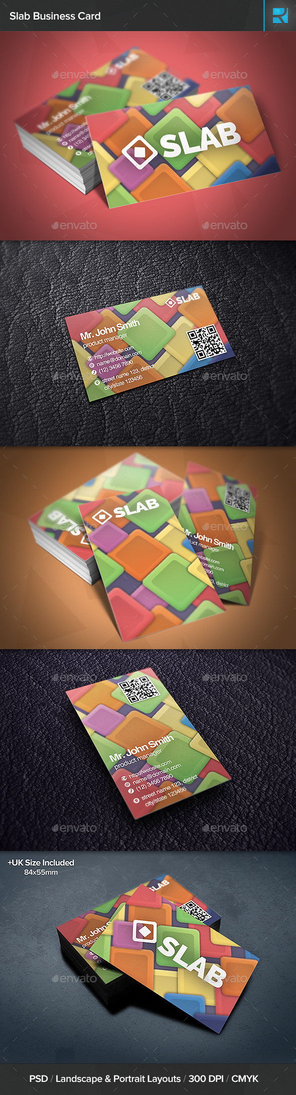 Slab business card preview