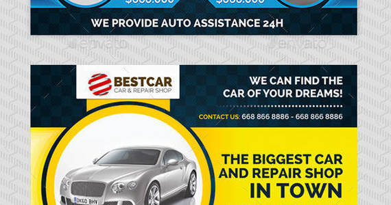Box car dealer auto services wide flyer showcase