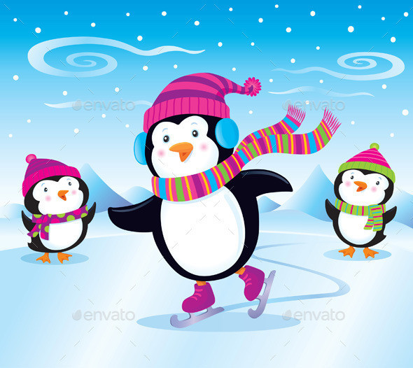 Penguin ice skatingprev