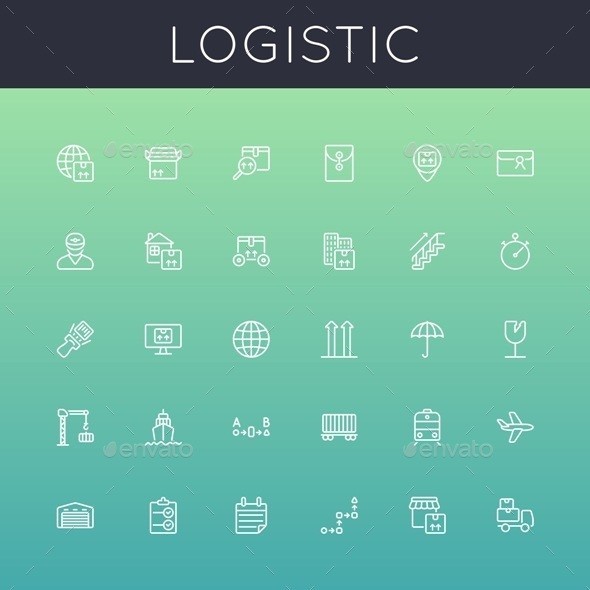 Vector 20logistic 20line 20icons