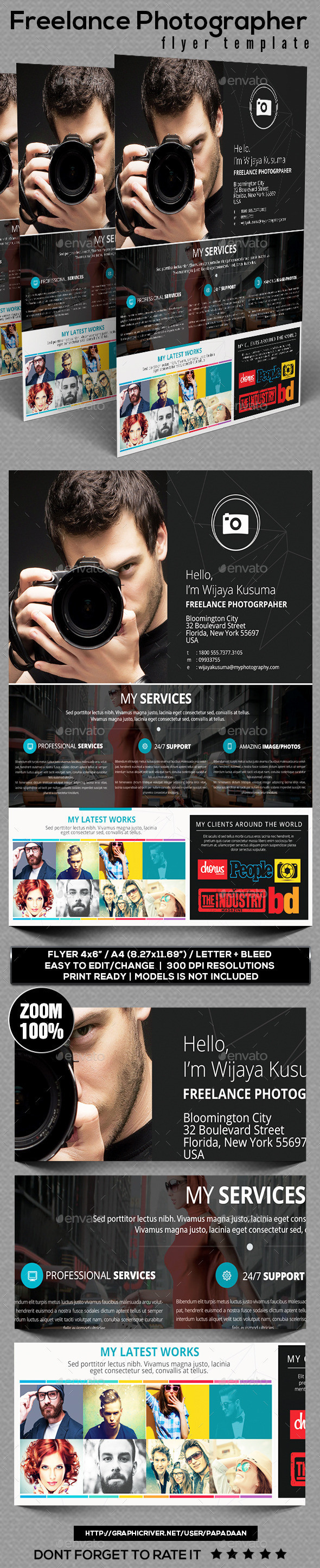 Freelance 20photographer 20flyer 20template 20preview