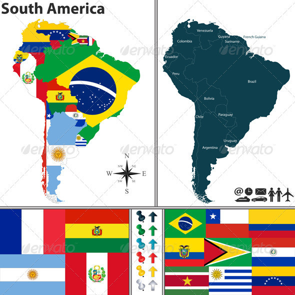 01 south 20america 20map 20with 20regions 20and 20flags