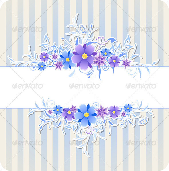 Blue flowers background590