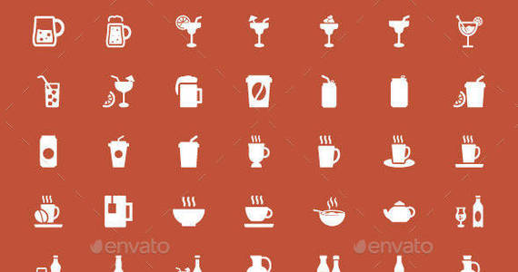 Box drink icons preview
