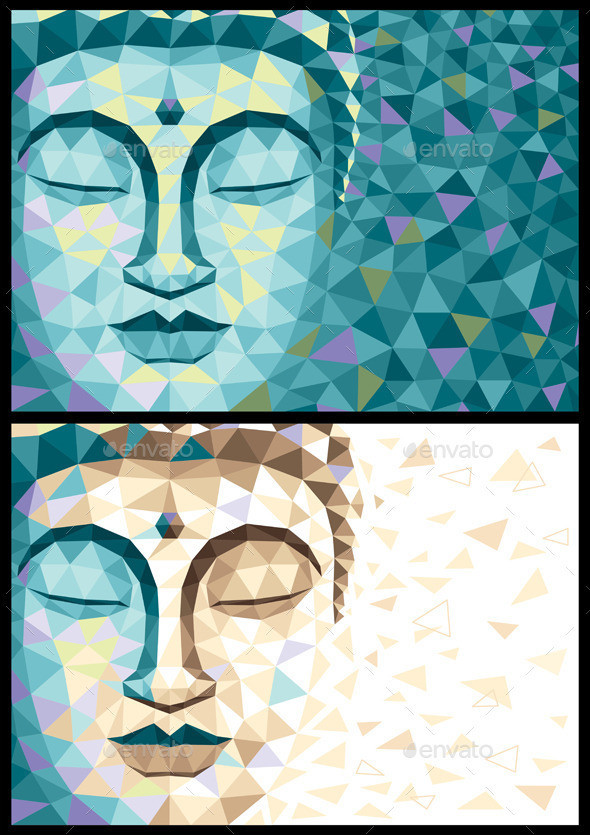 Low poly buddha preview