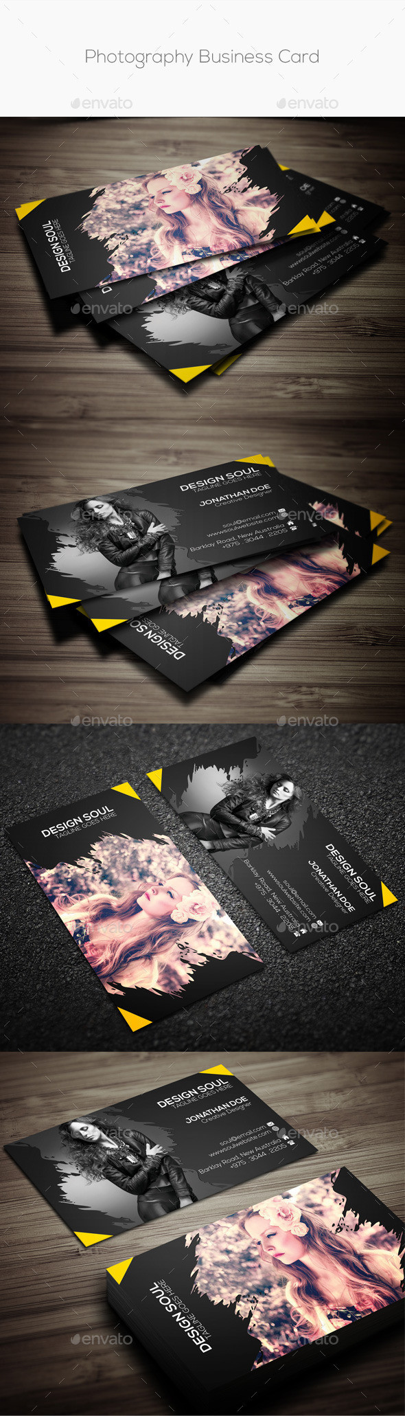 Photography business card preview