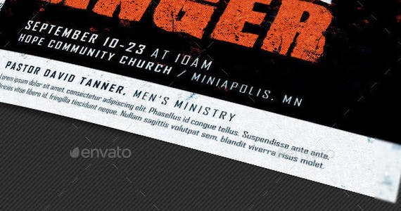 Box overcoming anger church flyer and poster template preview
