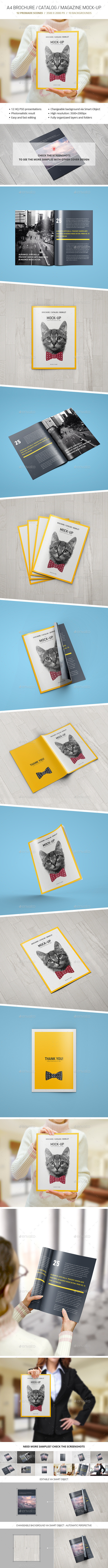 A4 brochure catalog magazine mockup