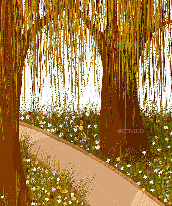 Willow 20forest 20background 20590 20wide