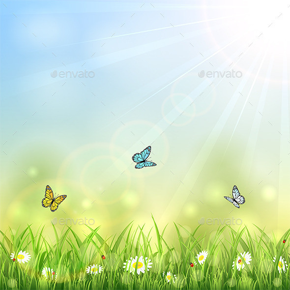 Summer 20background 20with 20butterflies 201