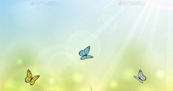Box summer 20background 20with 20butterflies 201