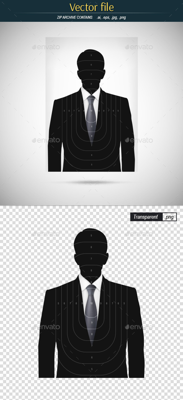 Target shooting with a silhouette of a businessman preview