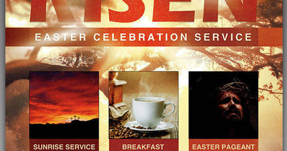 Box risen church flyer image preview