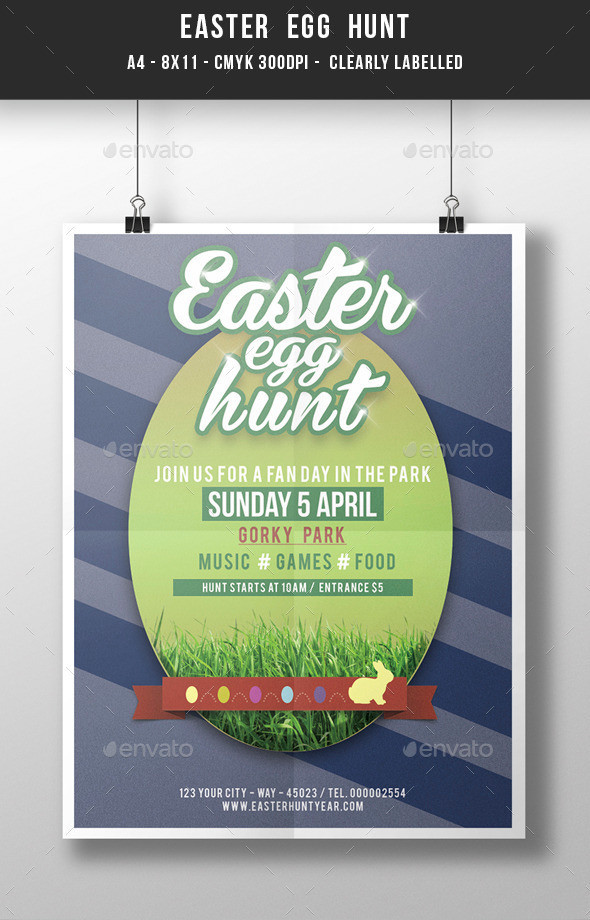 Easter egg hunt template preview