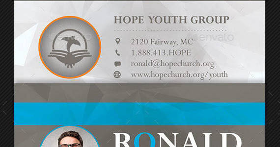 Box youth pastor business card template preview